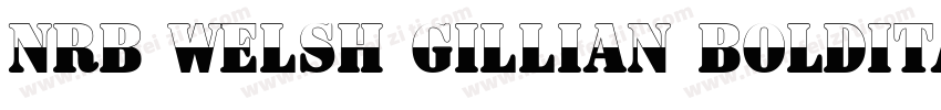 NRB Welsh Gillian BoldItalic字体转换